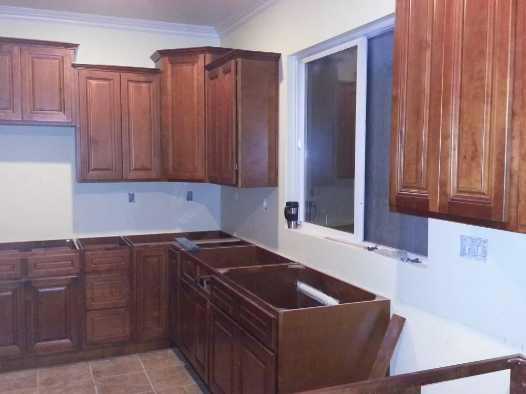 Completed custom cabinet installation in Norco, CA kitchen remodel